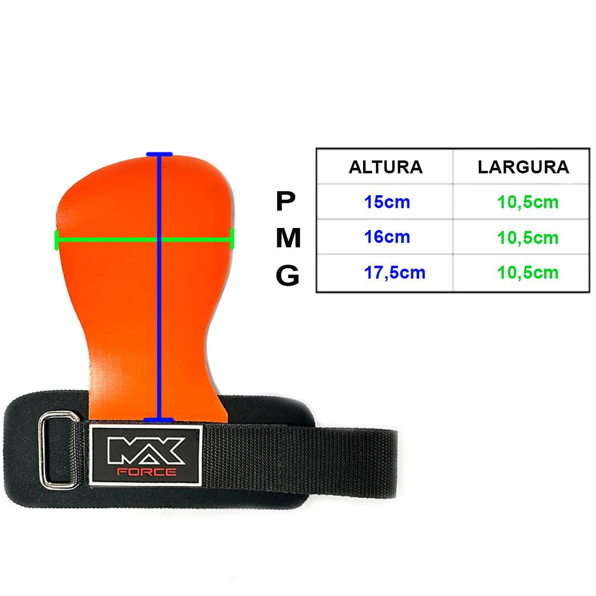 STRAP HAND GRIP CROSSFIT MAX FORCE - PAR - Imagem 4